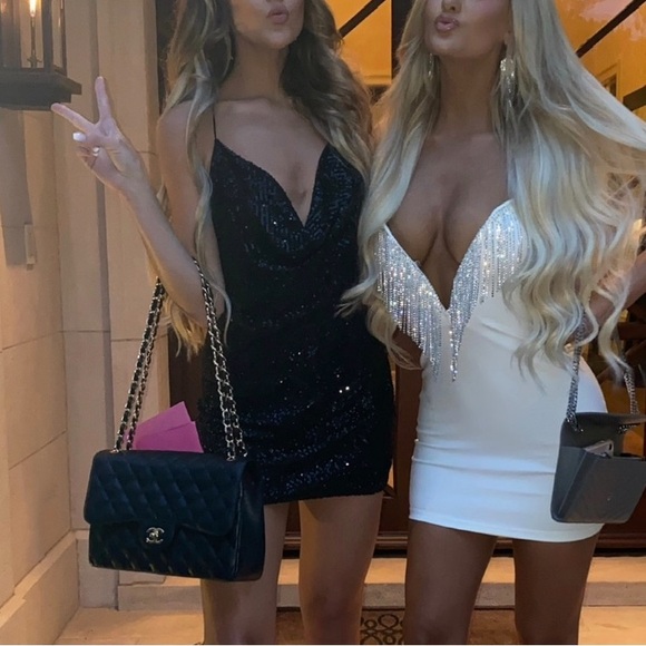 Black Sequin Dress - Picture 3 of 6